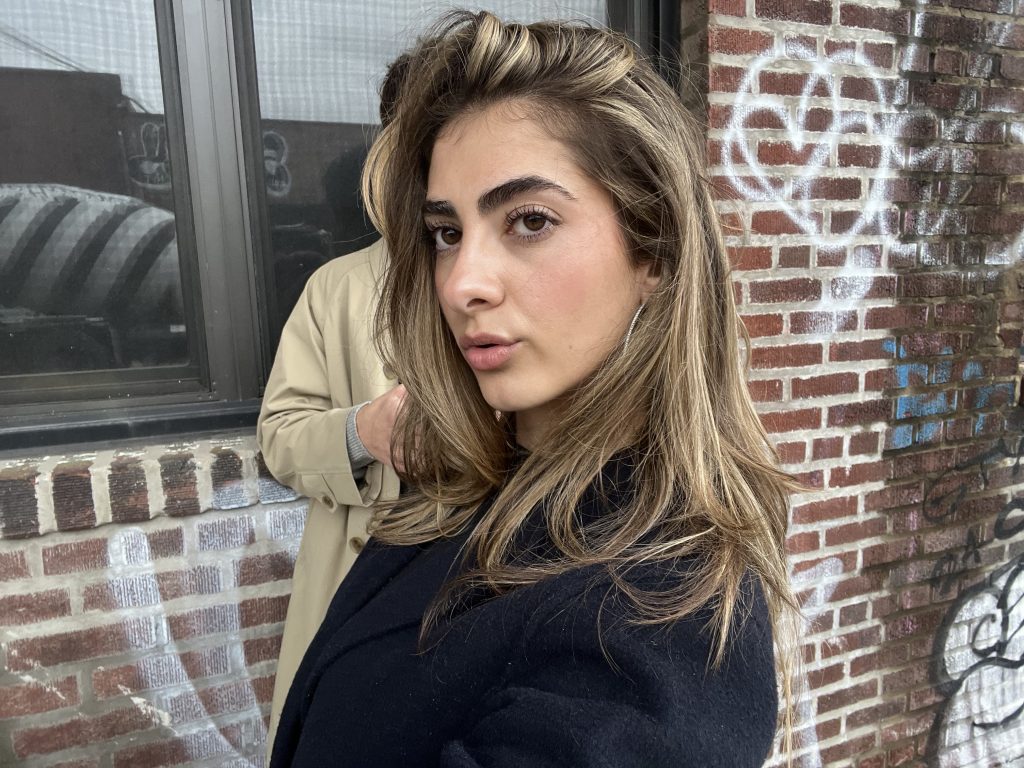 Dimensional bronde color with face-framing highlights and a smooth blowout