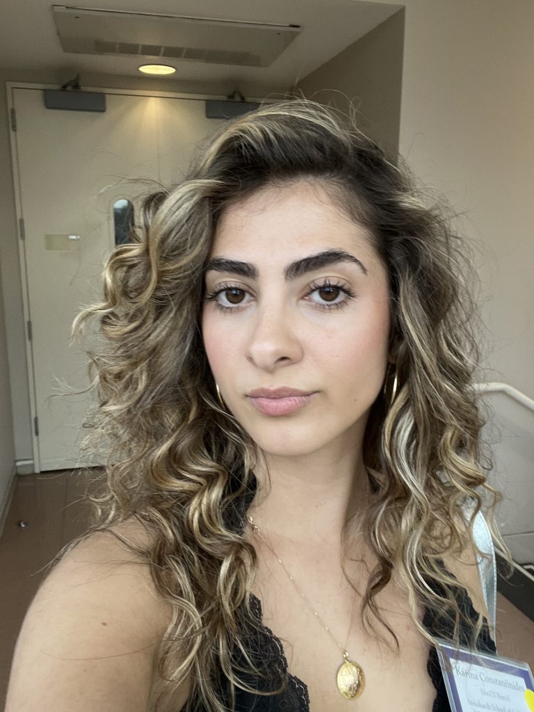 Voluminous natural curls with soft blonde highlights, styled by Mary Susi